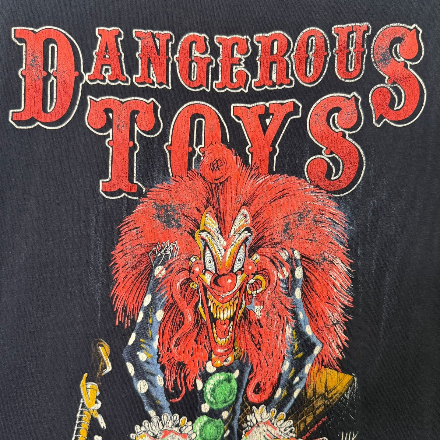 80's Dangerous Toys Chopped Sleeve Shirt Backstage Pass Sz M (B1324)