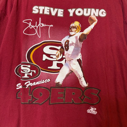 90's San Francisco 49ers Steve Young NFL T-shirt Sz XL (B575)