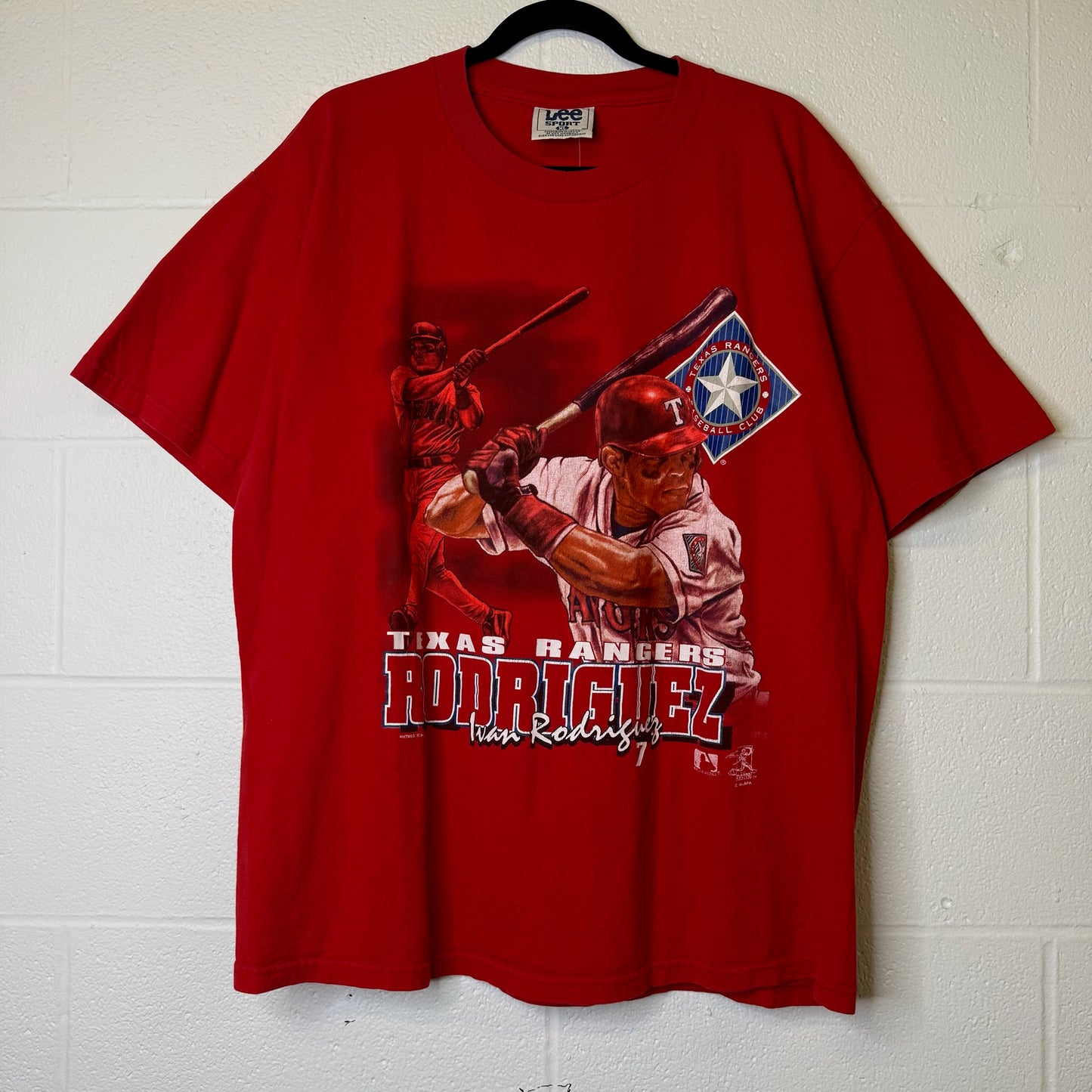 90's Texas Rangers Ivan Rodriguez MLB T-Shirt Sz XL (B2634)