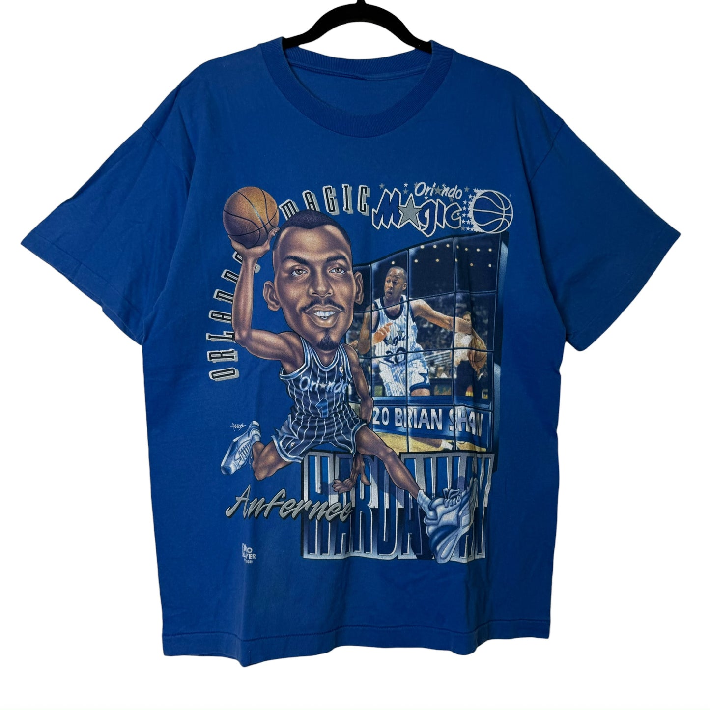 90s Penny Anfernee Hardaway Orlando Magic T-shirt Sz L (B2579)