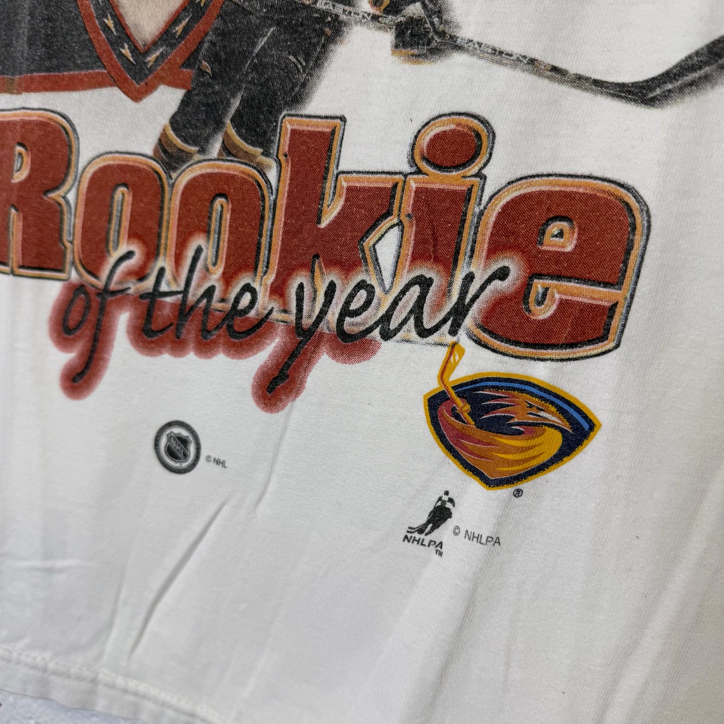 2002 Dany Heatley NHL Rookie Atlanta Thrashers T-Shirt Sz XL (B2869)