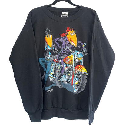 1993 Heckle Jeckle Biker Crewneck Sz M (A4499)