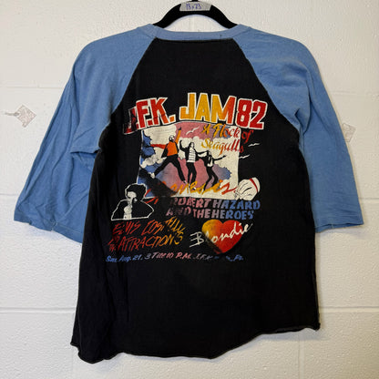 1982 Genesis & Blondie JFK Jam Concert Shirt Sz M (B418)