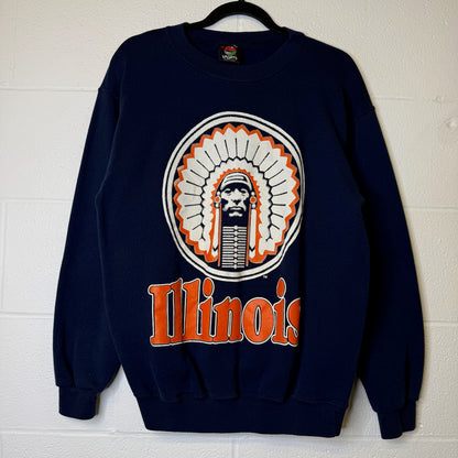 90s University of Illinois Crewneck Sz M (A2562)