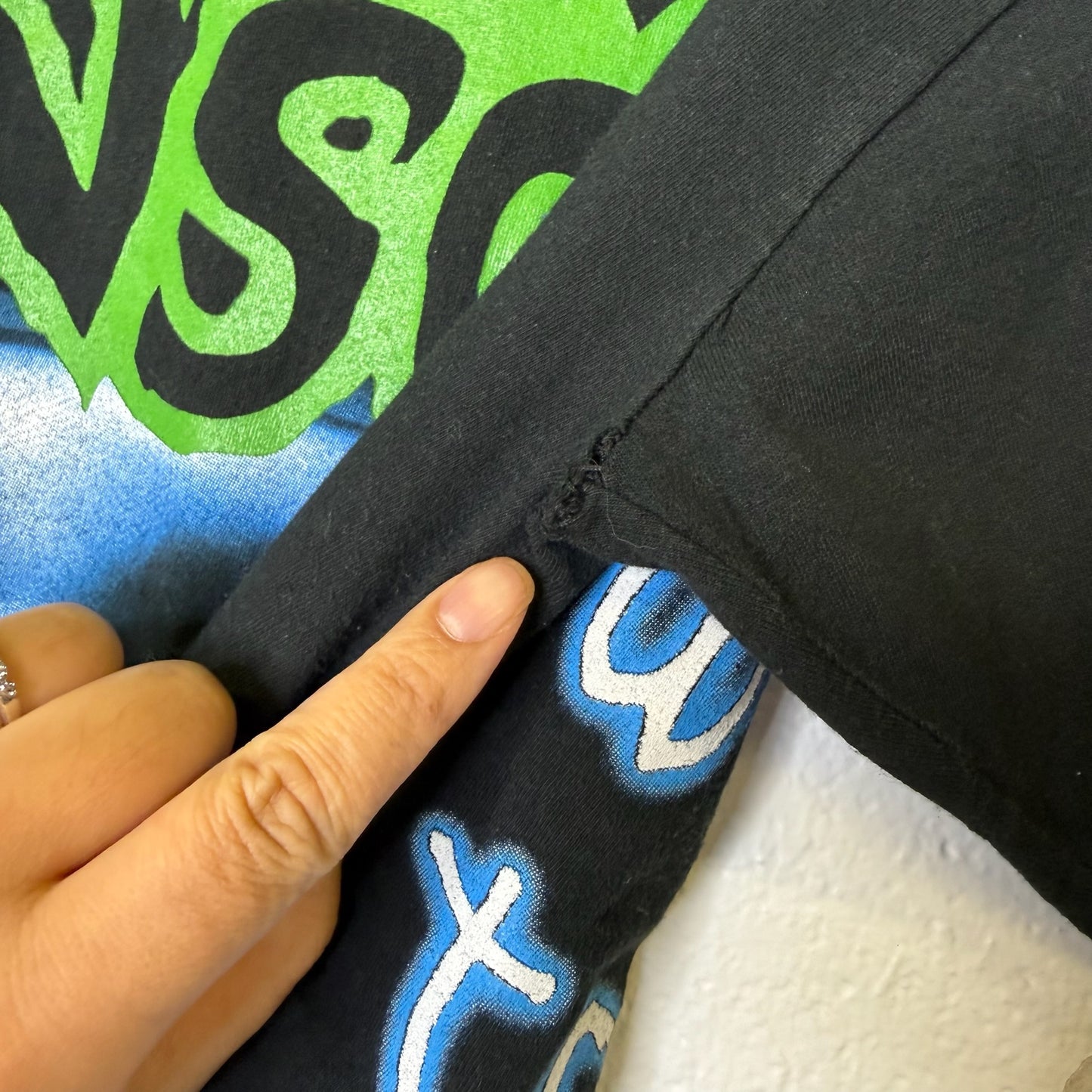 90s Marilyn Manson Blue Face Backstage Pass Band T-Shirt