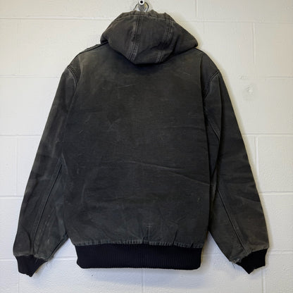 Carhartt Sun Faded Black Hooded Jacket Sz M (B1780)