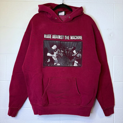 90s Rage Against The Machine Band Hoodie Sz XL