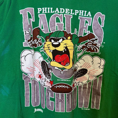 1994 Philadelphia Eagles Looney Tunes Taz NFL T-shirt Sz XL (B2474)