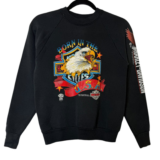 1987 Harley Davidson Eagle Crewneck Sz YL (B2262)