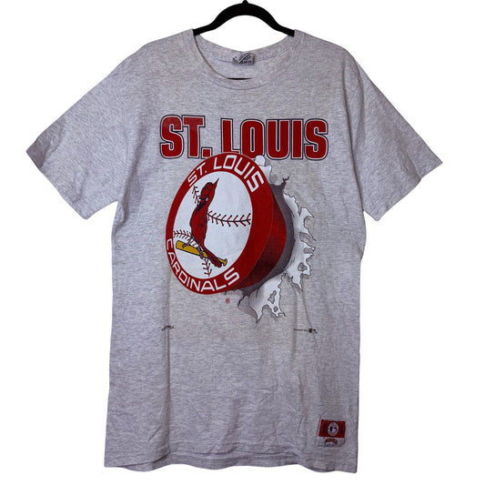90s St. Louis Cardinals Breakthrough Nutmeg MLB T-shirt Sz L (B2336)