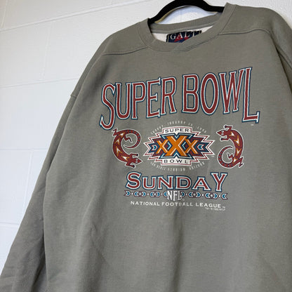 1996 Arizona Super Bowl Sunday NFL Crewneck Sz XL (B2092)