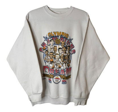 1992 Basketball Dream Team Olympic Salem Caricature Crewneck Sz XL