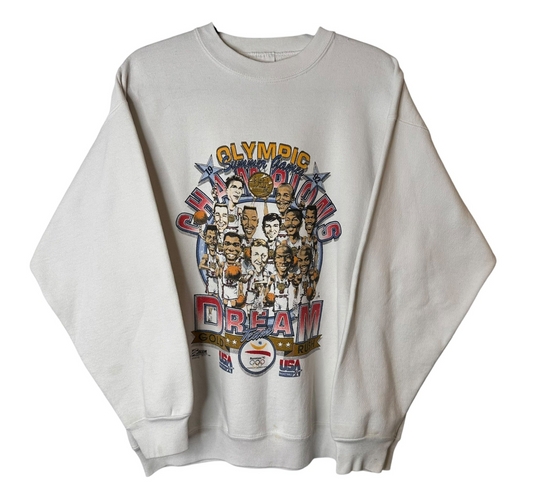 1992 Basketball Dream Team Olympic Salem Caricature Crewneck Sz XL