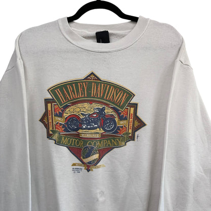 1990 Harley Davidson 3D Emblem Crewneck Sz XL (A6013)