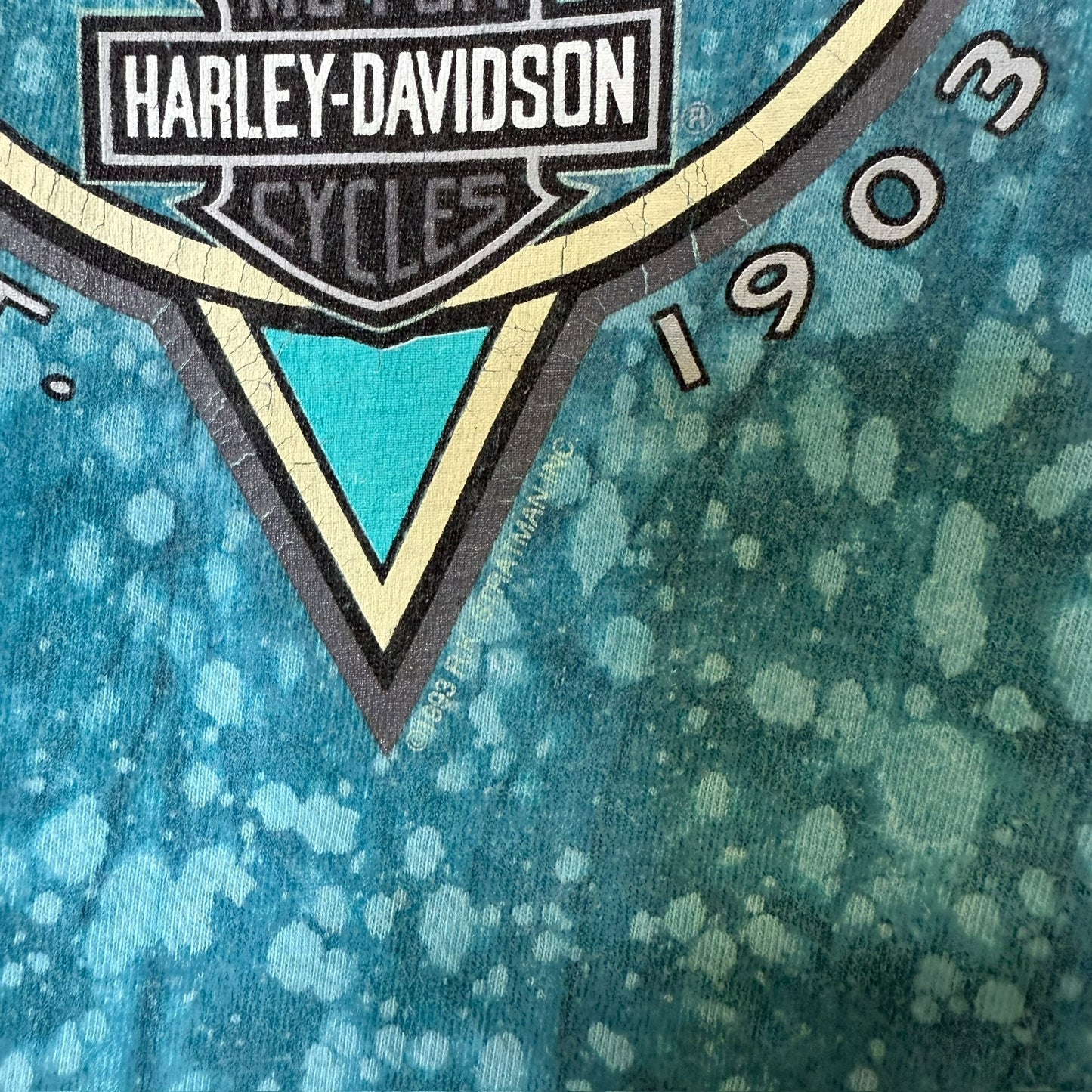 1993 Harley Davidson Hall's Springfield T-Shirt Sz L (B237)