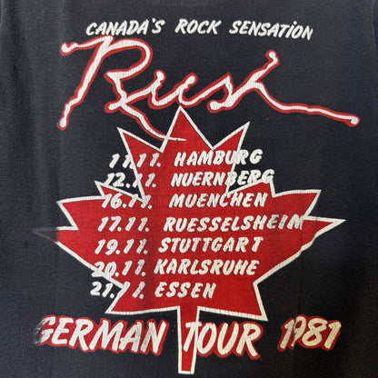1981 Rush German Tour T-Shirt Sz M (B400)