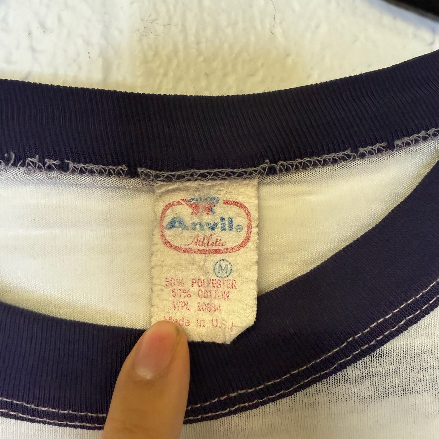 1981 Rolling Stones Tour T-Shirt Raglan Sz M (B1749)