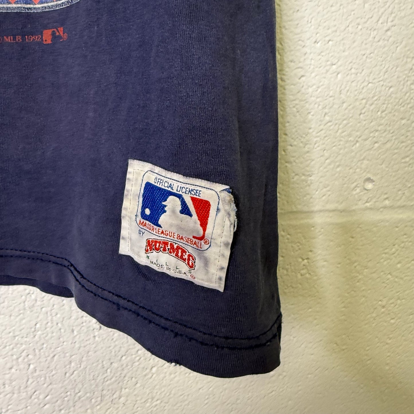 90's NY Yankees Don Mattingly MLB Nutmeg T-shirt Sz L (B1604)