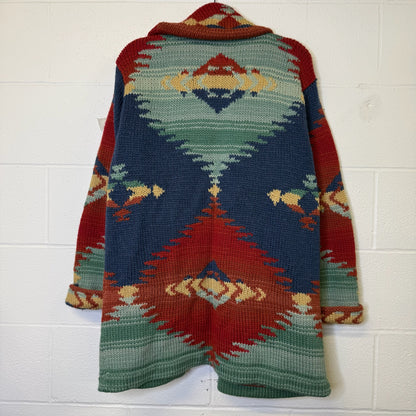 Vintage Polo Ralph Lauren Hand Knit Cardigan Jacket 100% Wool
