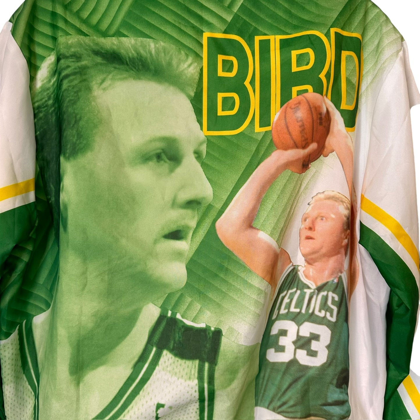 90's Larry Bird Boston Celtics AOP NBA Jacket Sz M