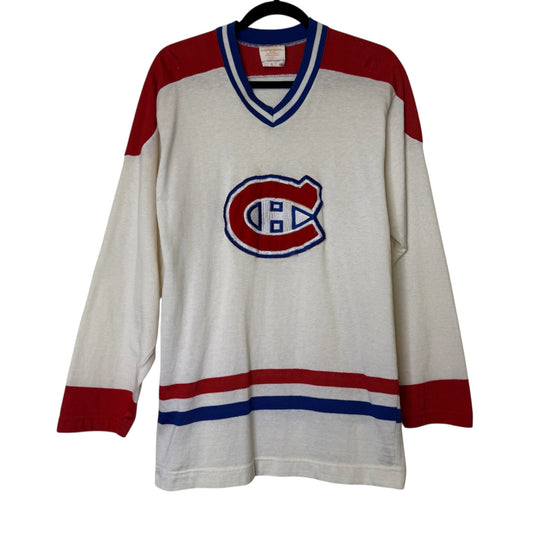 80s Montreal Canadiens Sandow Knit Hockey NHL Jersey Sz M (B1800)