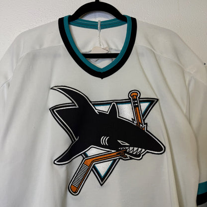 90s San Jose Sharks CCM NHL Hockey Jersey Sz L (B1805)
