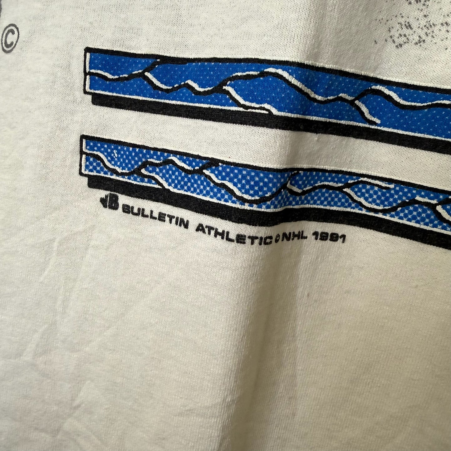 1991 Quebec Nordiques NHL Bulletin T-Shirt Sz XL