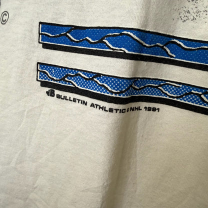 1991 Quebec Nordiques NHL Bulletin T-Shirt Sz XL