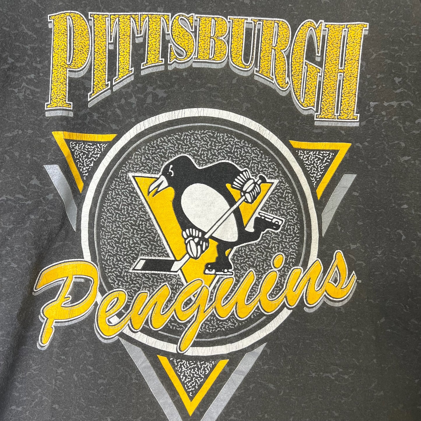 1992 Pittsburgh Penguins NHL T-shirt Sz L (B2427)