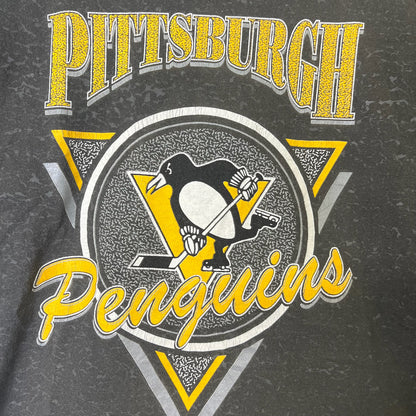 1992 Pittsburgh Penguins NHL T-shirt Sz L (B2427)