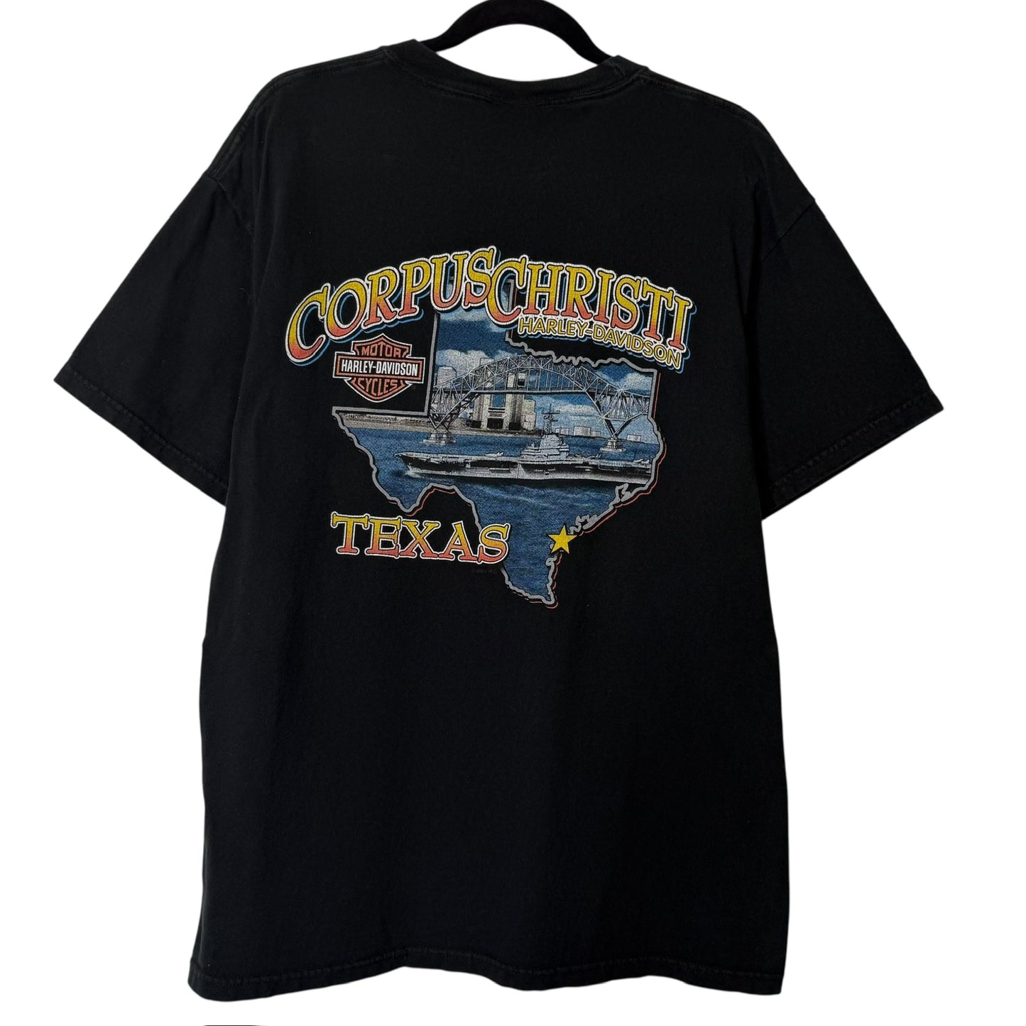 2000 Harley Davidson Corpus Christi T-shirt Sz L (B581)