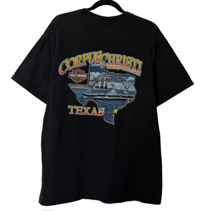 2000 Harley Davidson Corpus Christi T-shirt Sz L (B581)