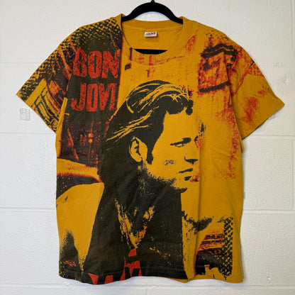 90s Bon Jovi AOP Band T-Shirt Sz L (B2551)