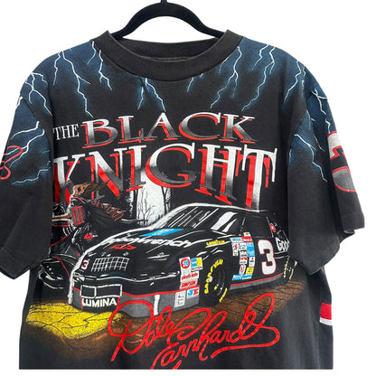 90s Dale Earnhardt Black Knight AOP T-shirt Sz L (A6576)