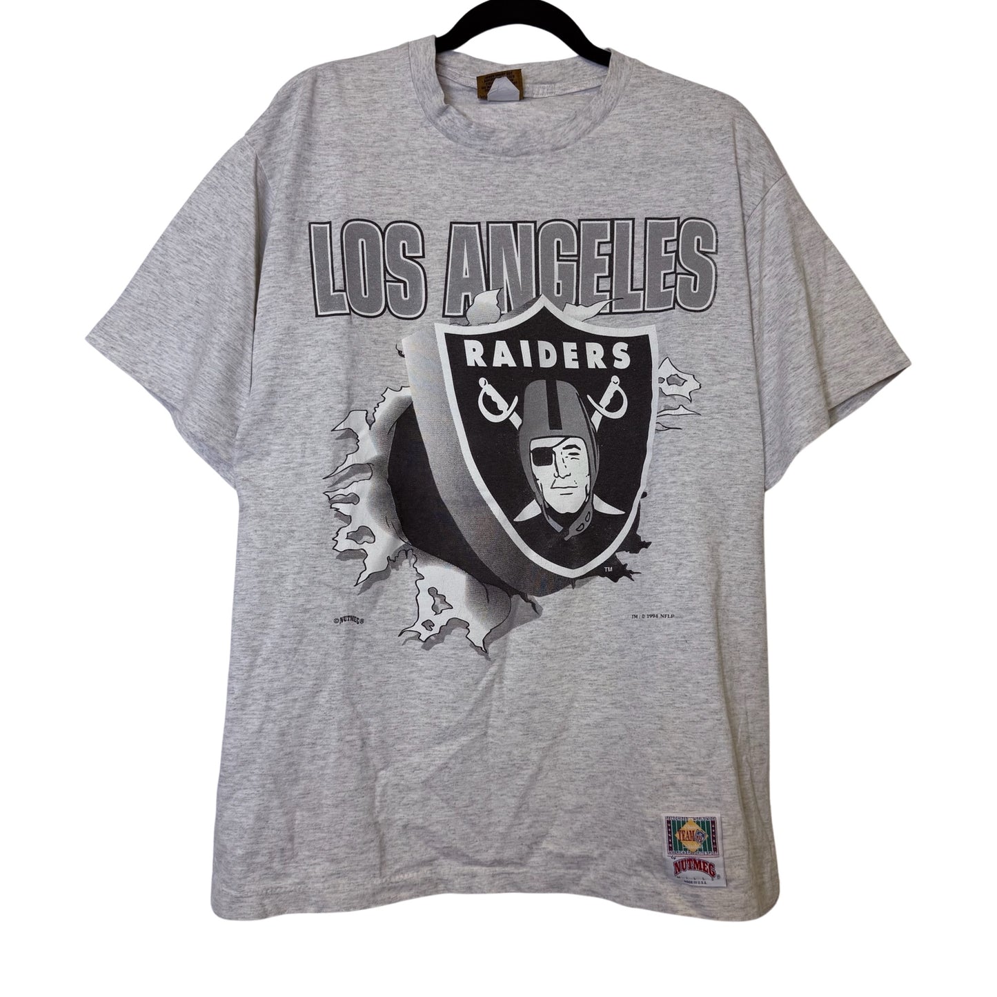 90's Los Angeles Raiders Nutmeg Breakthrough T-shirt Sz L (B2522)