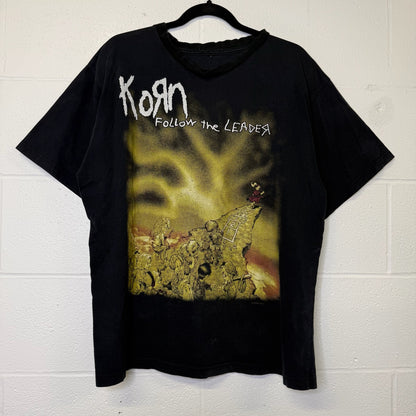 90's Korn Follow The Leader Band T-Shirt  (B2139)