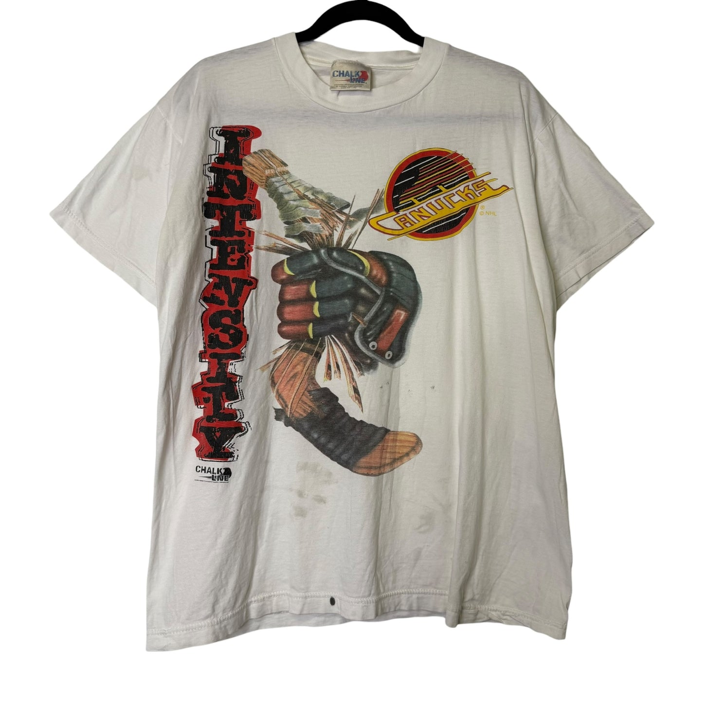 90's Vancouver Canucks NHL T-shirt Sz L (B1649)