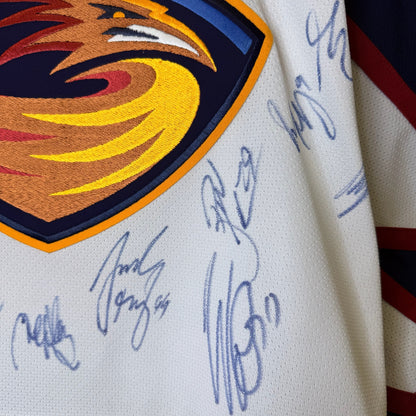90s Atlanta Thrashers CCM Hockey NHL Jersey Autographed Sz L (B1981)
