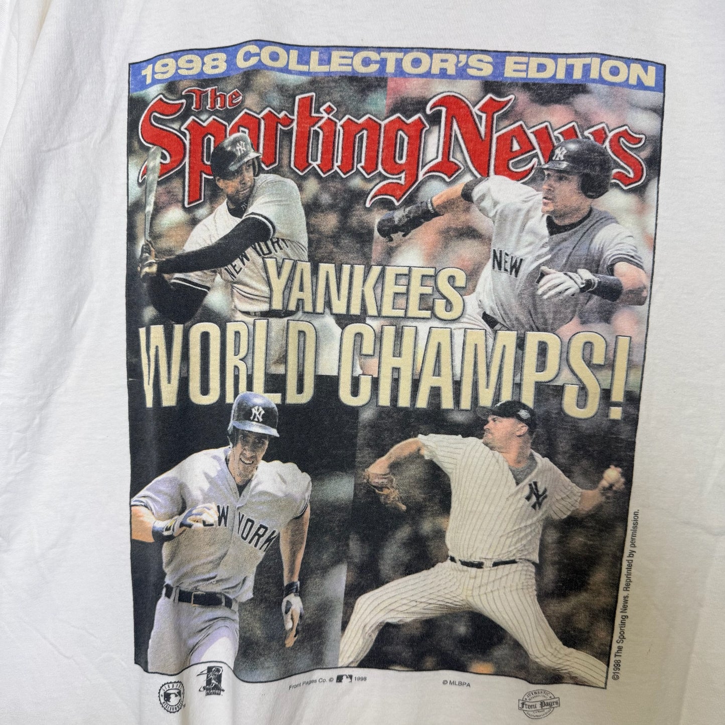 1998 New York Yankees Sporting News MLB T-Shirt Sz XL (B2878)