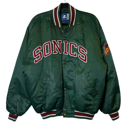 90s Seattle Supersonics NBA Satin Starter Jacket