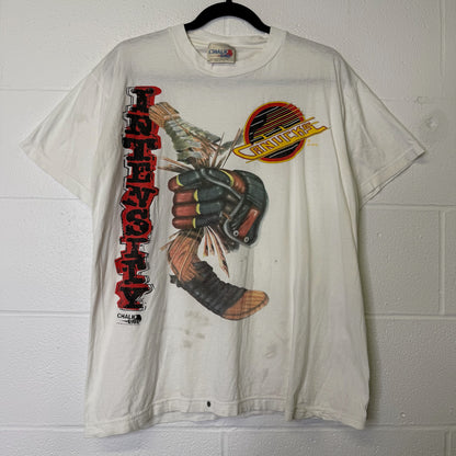 90's Vancouver Canucks NHL T-shirt Sz L (B1649)