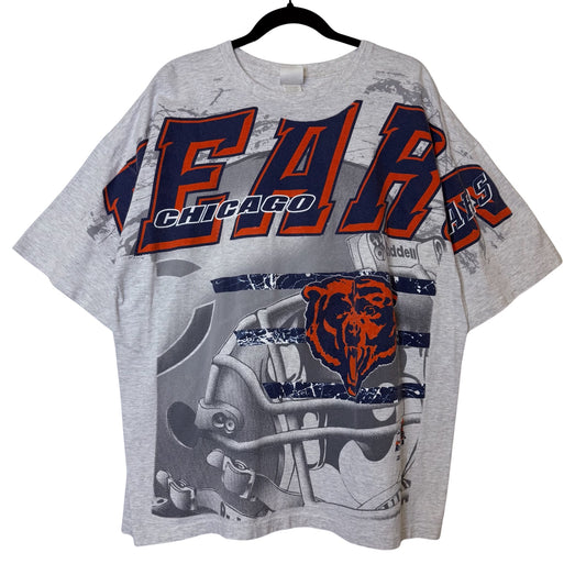 90s Chicago Bears AOP T-Shirt Sz XL (B2545)