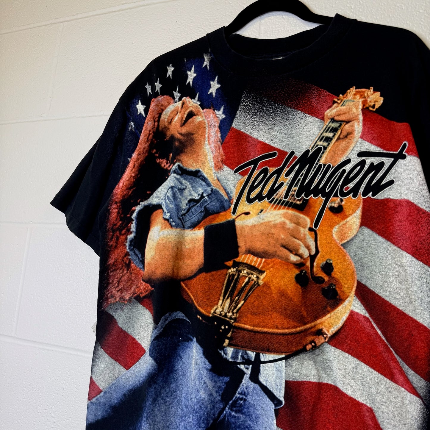 1999 Ted Nugent One Nation Under Ted Tour T-Shirt Sz L (A3039)