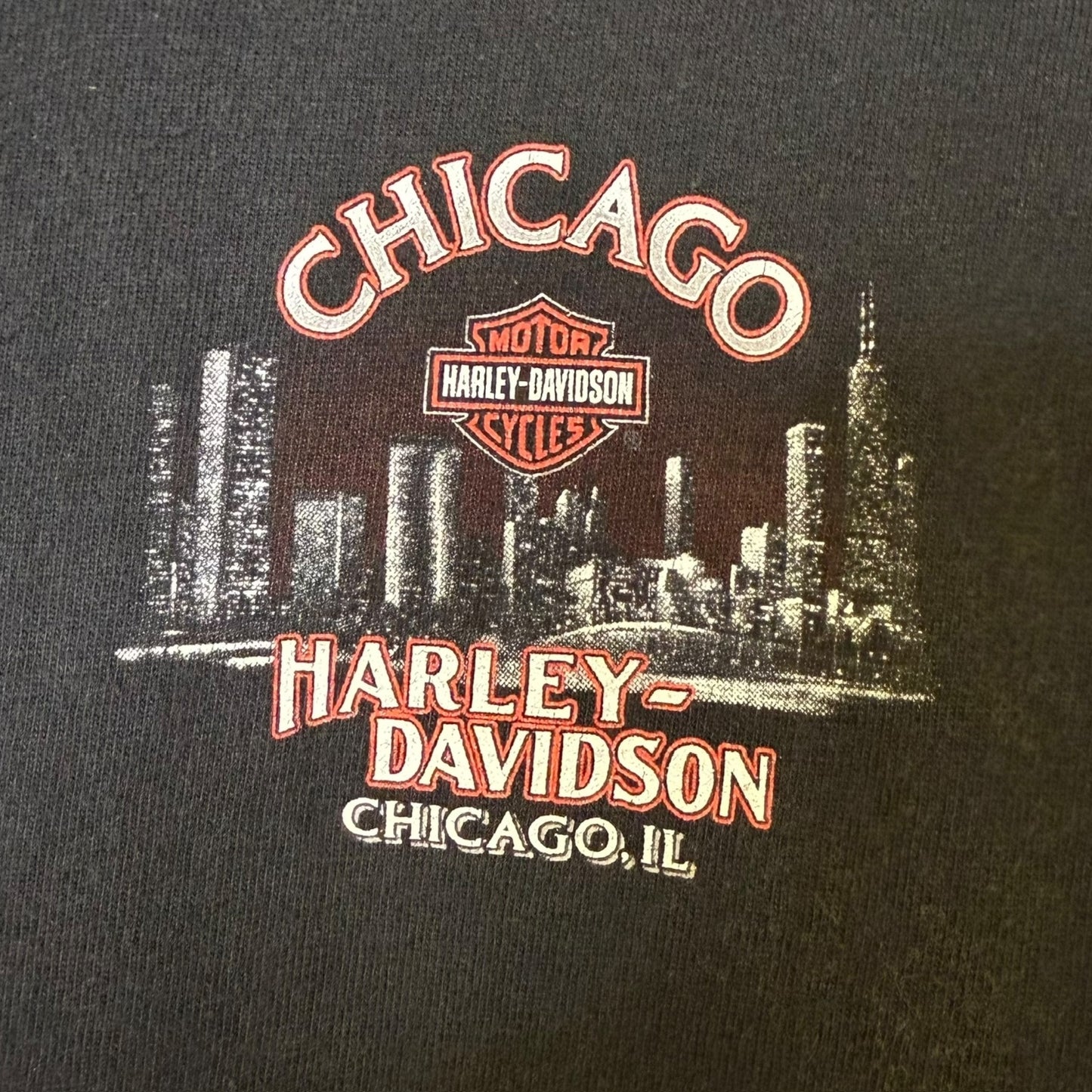2005 Harley Davidson Chicago T-shirt Sz L (B586)