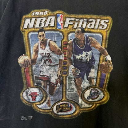 1998 NBA Finals Utah Jazz vs Chicago Bulls T Shirt Sz XL (B2541)
