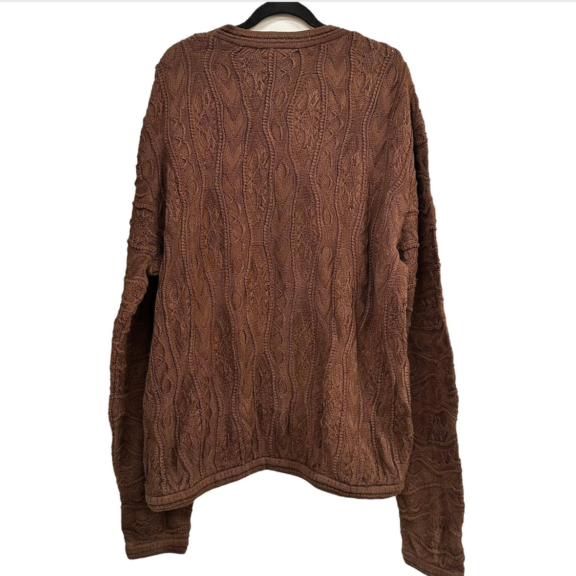 90s COOGI Brown 3D Knit Sweater Big & Tall 4XL