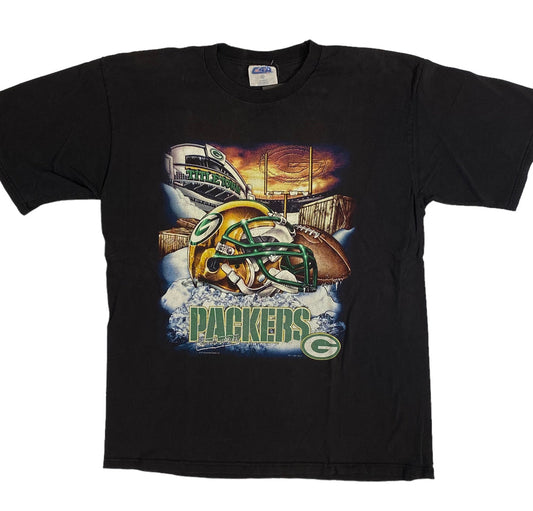 2001 Green Bay Packers Helmet T-shirt Sz XL (X542)