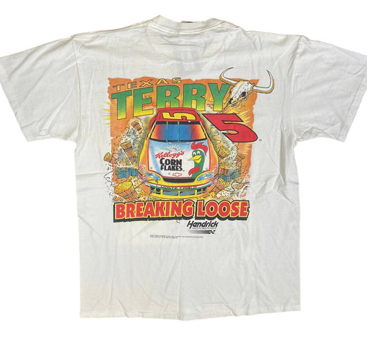 1998 Texas Terry Labonte NASCAR T-shirt Sz L (A009)