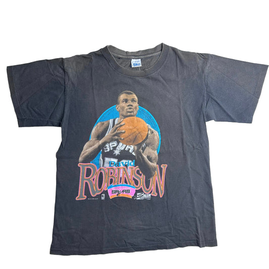 1990 David Robinson Spurs NBA T-Shirt Sz L