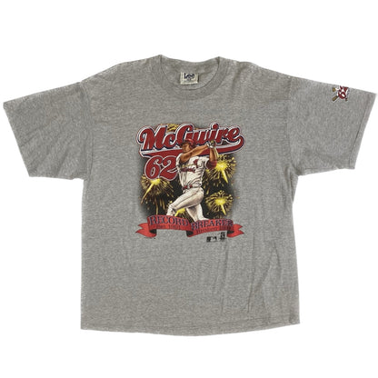 1996 Mark McGwire 62 Home Run Record T-shirt Sz 2XL (L339)